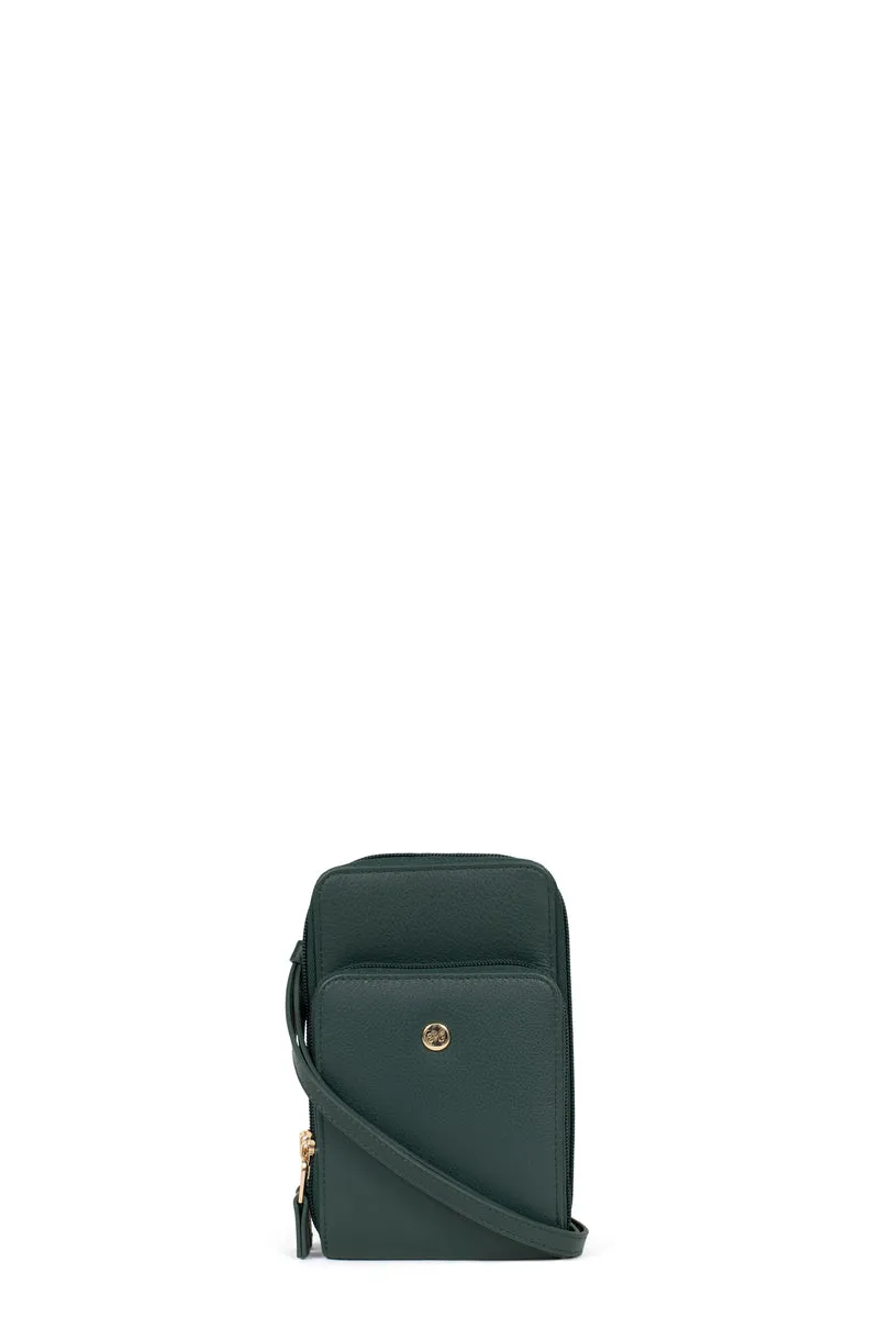 Pochette téléphone avec porte-cartes - Stop RFID - Cuir