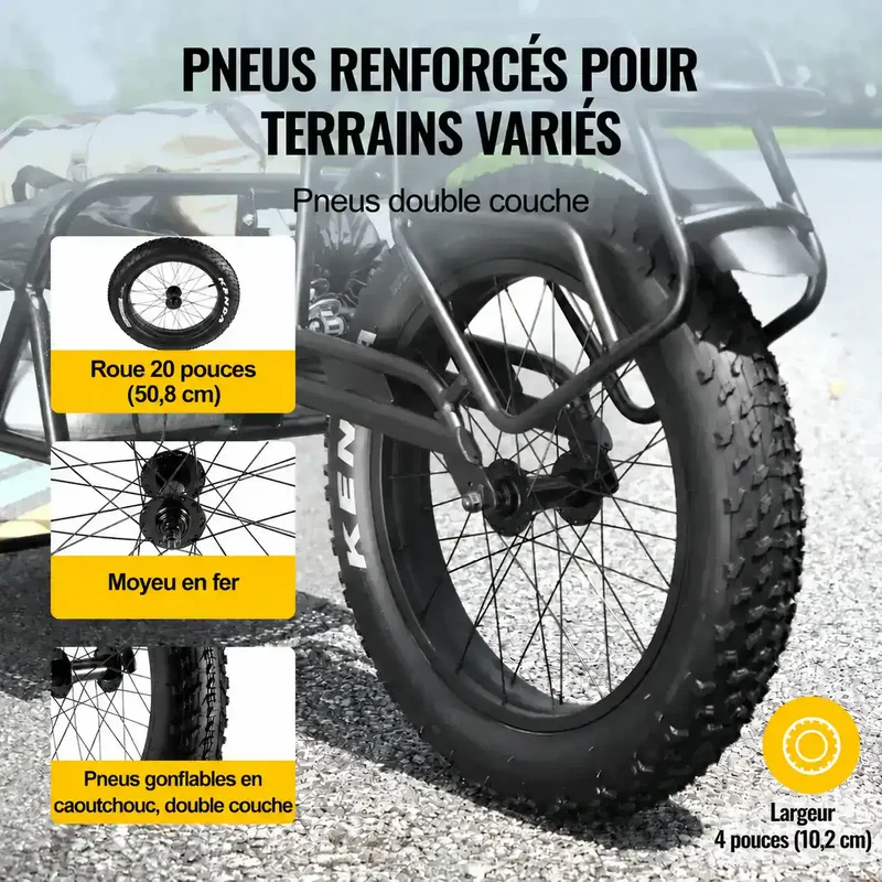 Remorque vélo pour Sacoche vélo 30kg