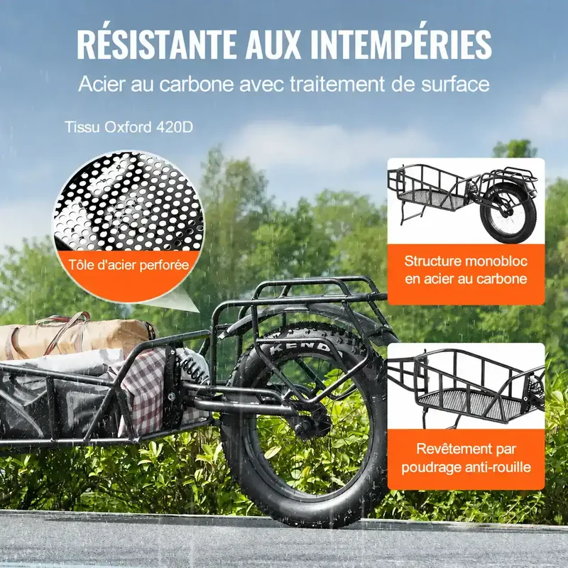 Remorque vélo pour Sacoche vélo 30kg