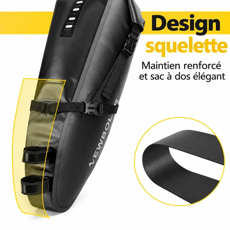 Porte-bagages vélo arrière universel bikepacking avec sacoche