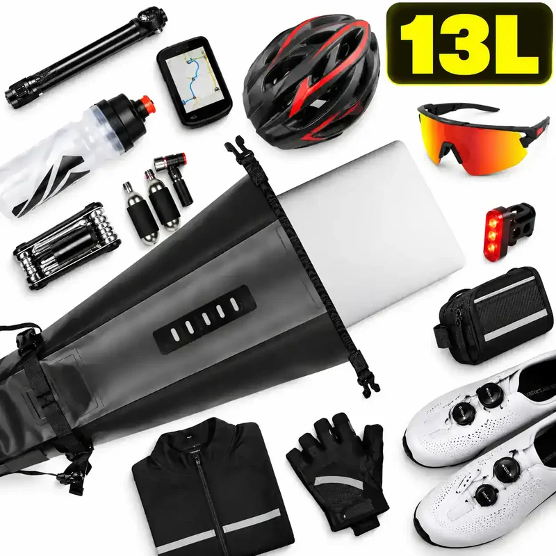 Porte-bagages vélo arrière universel bikepacking avec sacoche