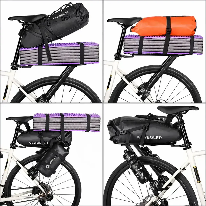Porte-bagages vélo arrière universel bikepacking avec sacoche