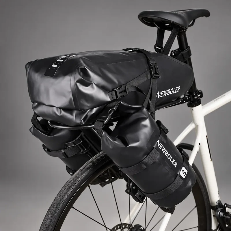 Porte-bagages vélo arrière universel bikepacking avec sacoche
