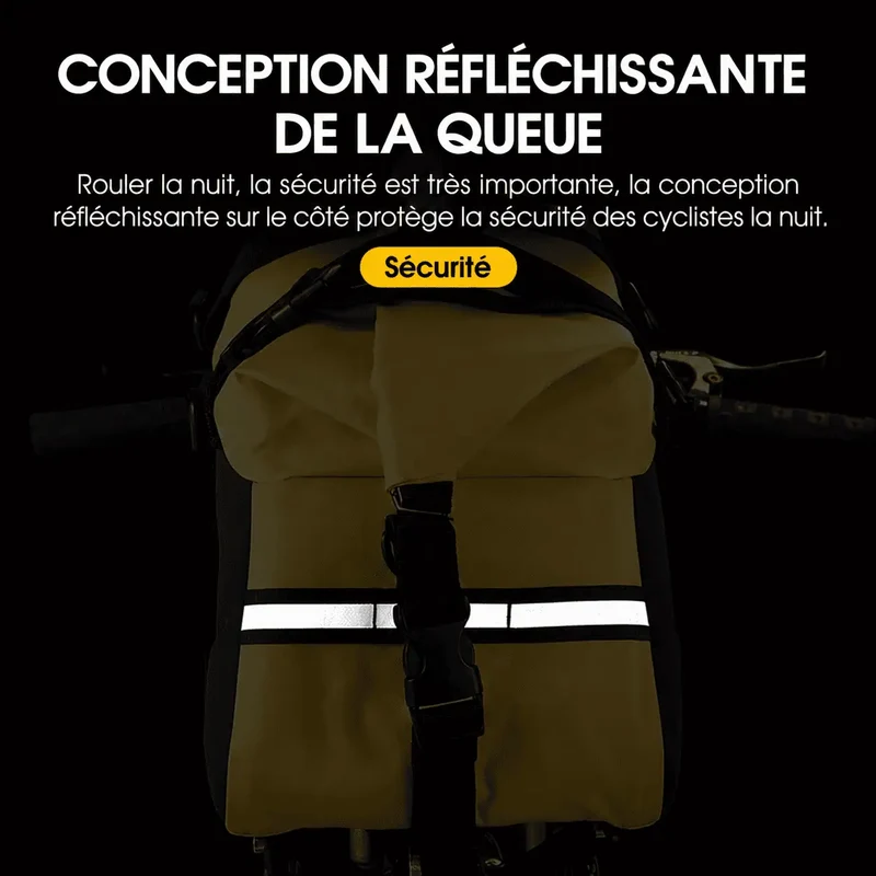 Sacoche vélo porte-bagage arrière rigide 13-25 L