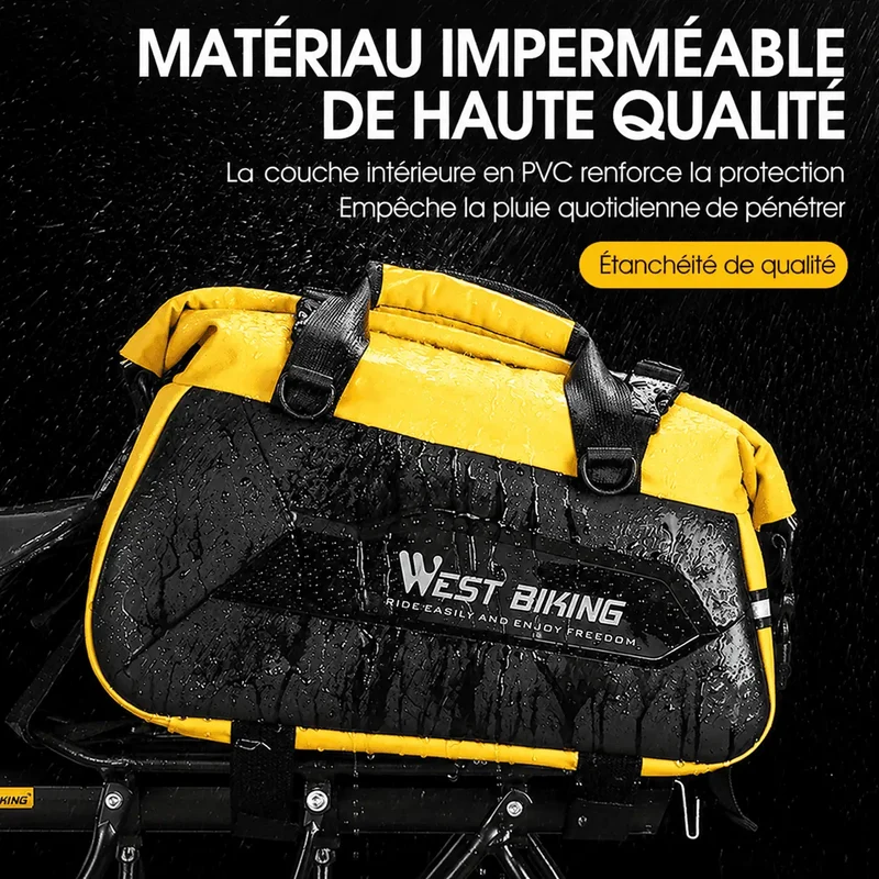 Sacoche vélo porte-bagage arrière rigide 13-25 L