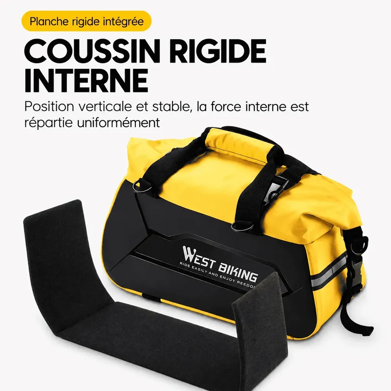 Sacoche vélo porte-bagage arrière rigide 13-25 L