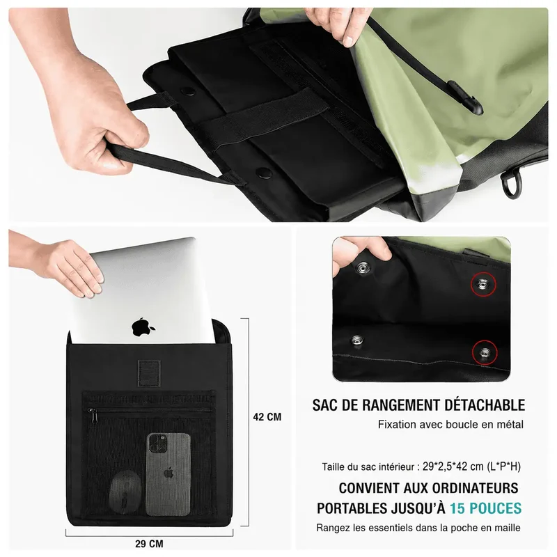 Sacoche vélo porte-bagages étanche sac à dos