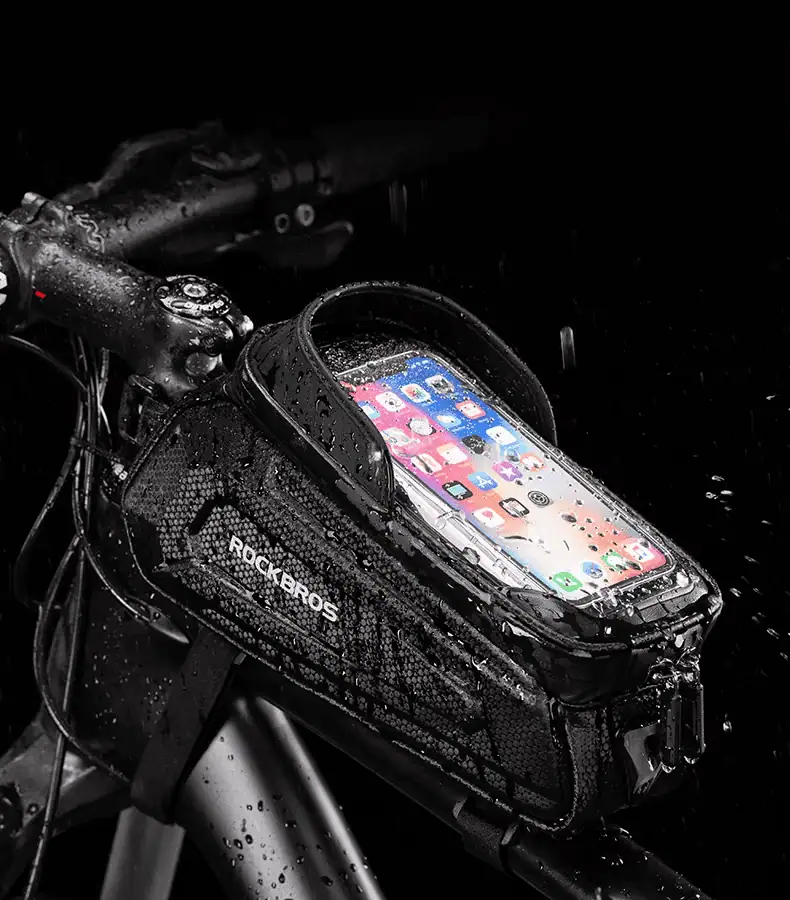 Sacoche cadre vélo téléphone rigide 1,7 L