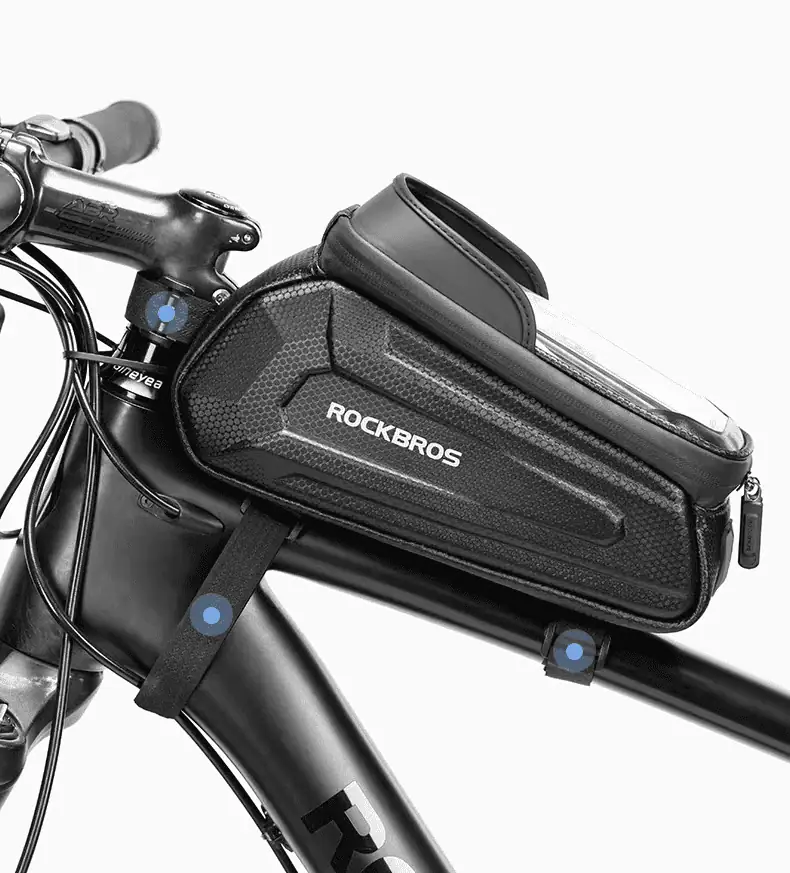 Sacoche cadre vélo téléphone rigide 1,7 L