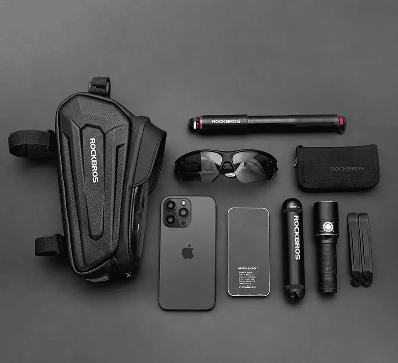 Sacoche cadre vélo téléphone rigide 1,7 L