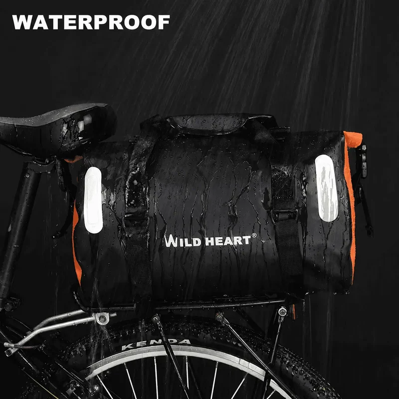 Sacoche vélo étanche porte-bagage arrière 18L