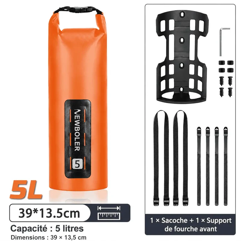 Sacoche fourche vélo 5L étanche