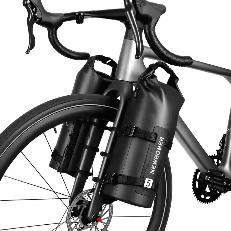 Sacoche de Fourche Vélo Bikepacking Étanche 2x5L