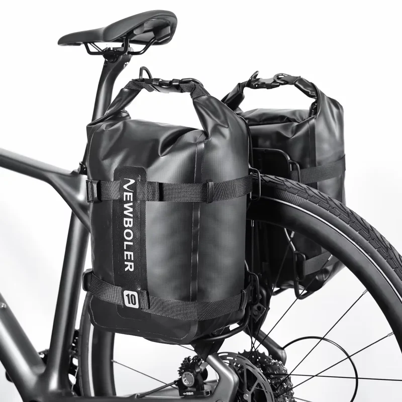 Sacoche vélo porte-bagages support 10L noir