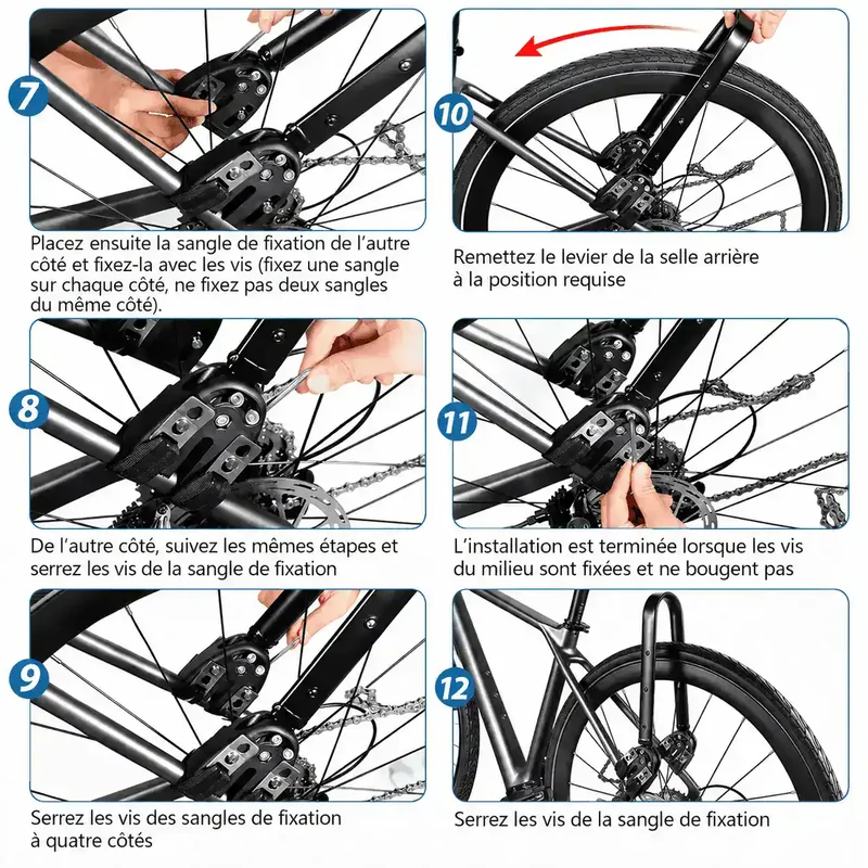 Porte-Bagage Vélo Universel Réglable Avant/Arrière Aluminium