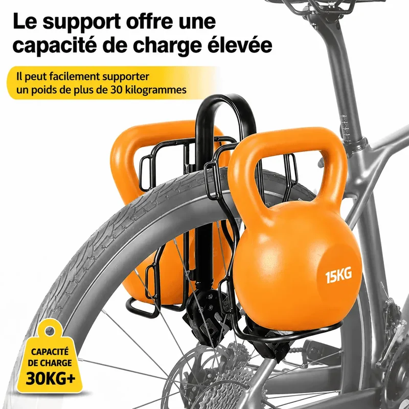 Porte-Bagage Vélo Universel Réglable Avant/Arrière Aluminium