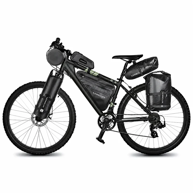 Sacoche vélo porte-bagages support 10L noir
