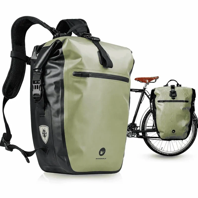 Sacoche vélo porte-bagages sac à dos étanche 27L