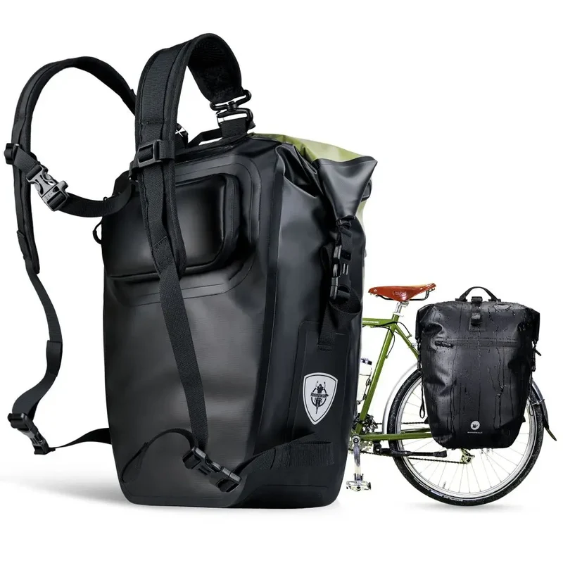 Sacoche vélo porte-bagages sac à dos étanche 27L