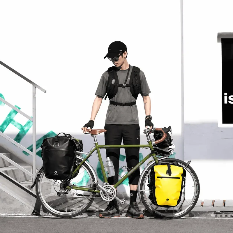 Sacoche vélo porte-bagages sac à dos étanche 27L