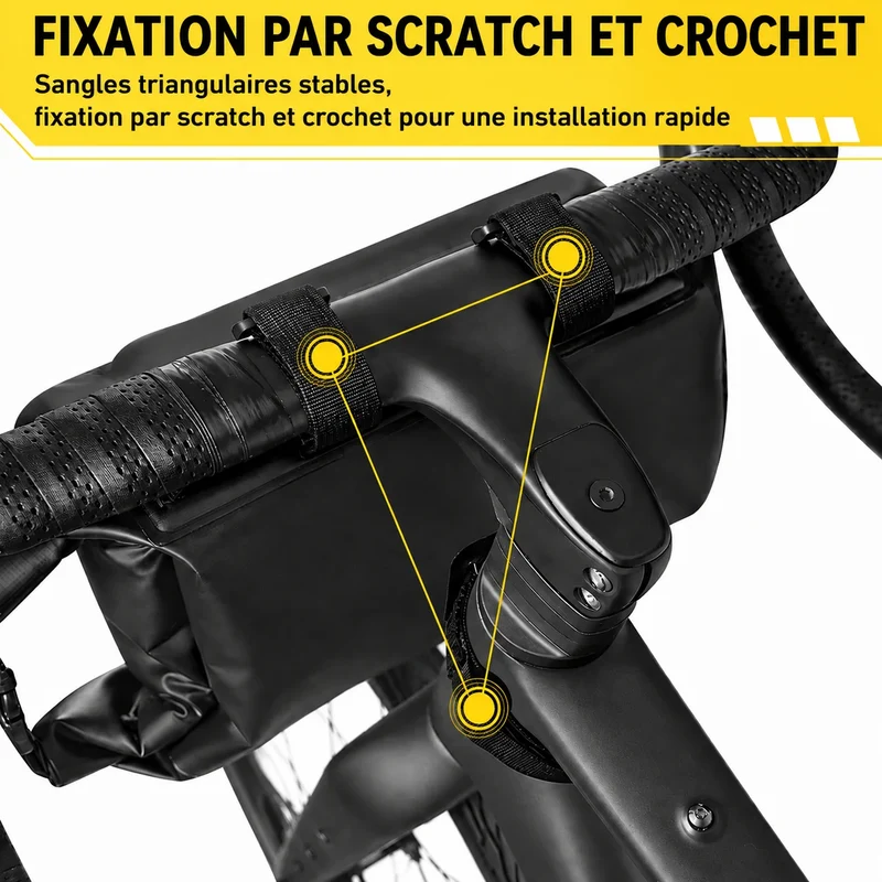 Sacoche vélo guidon avant 7L étanche