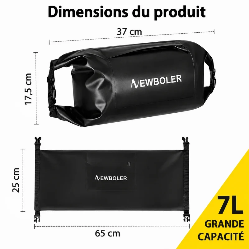 Sacoche vélo guidon avant 7L étanche