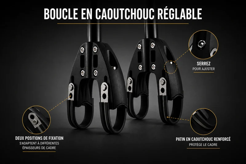 Porte-bagage vélo arrière bikepacking universel | charge 30 kg
