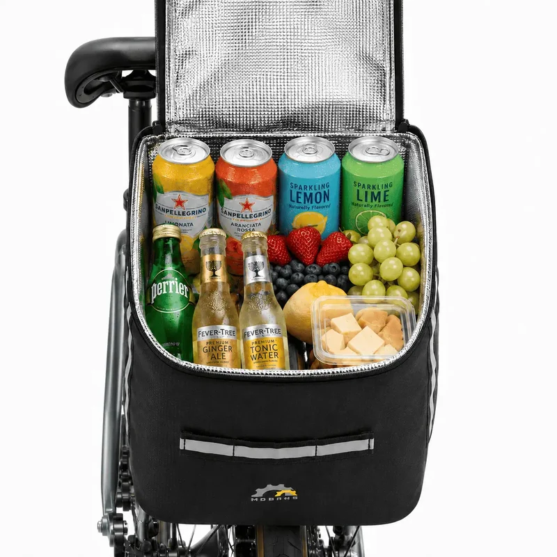 Sacoche Porte-Bagages Vélo Imperméable Isotherme 13L