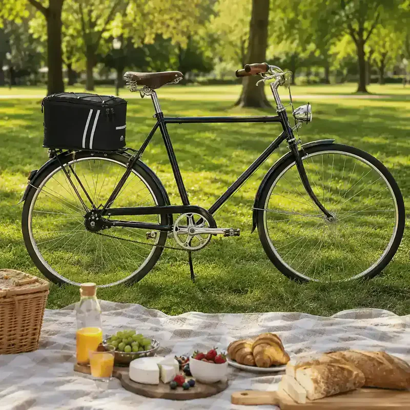 Sacoche Porte-Bagages Vélo Imperméable Isotherme 13L