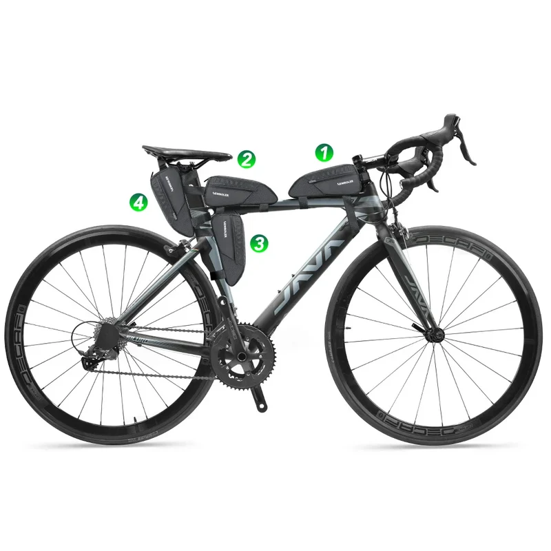 Sacoche de Cadre Vélo Imperméable 1.2L Ultraléger