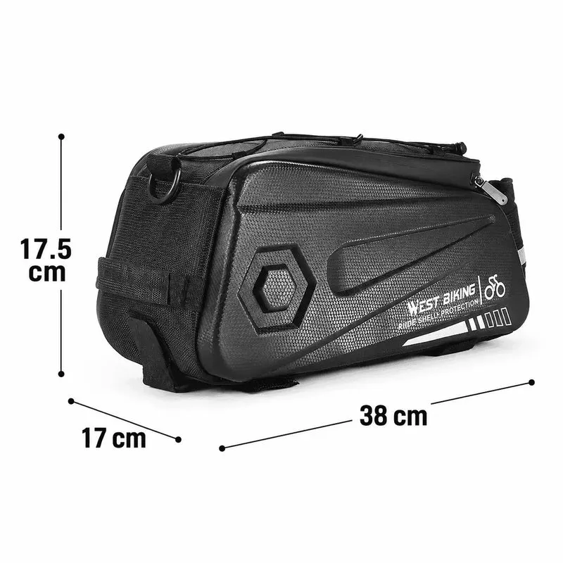 Sacoche Vélo Porte-Bagage Rigide 8,6L Imperméable