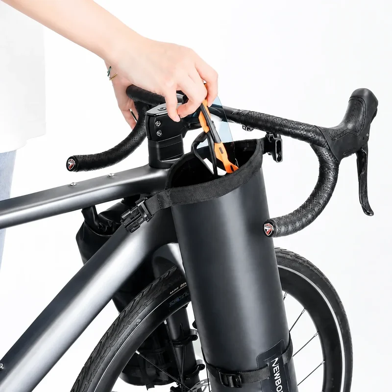 Sacoche de Fourche Vélo Bikepacking Étanche 2x5L Jaune