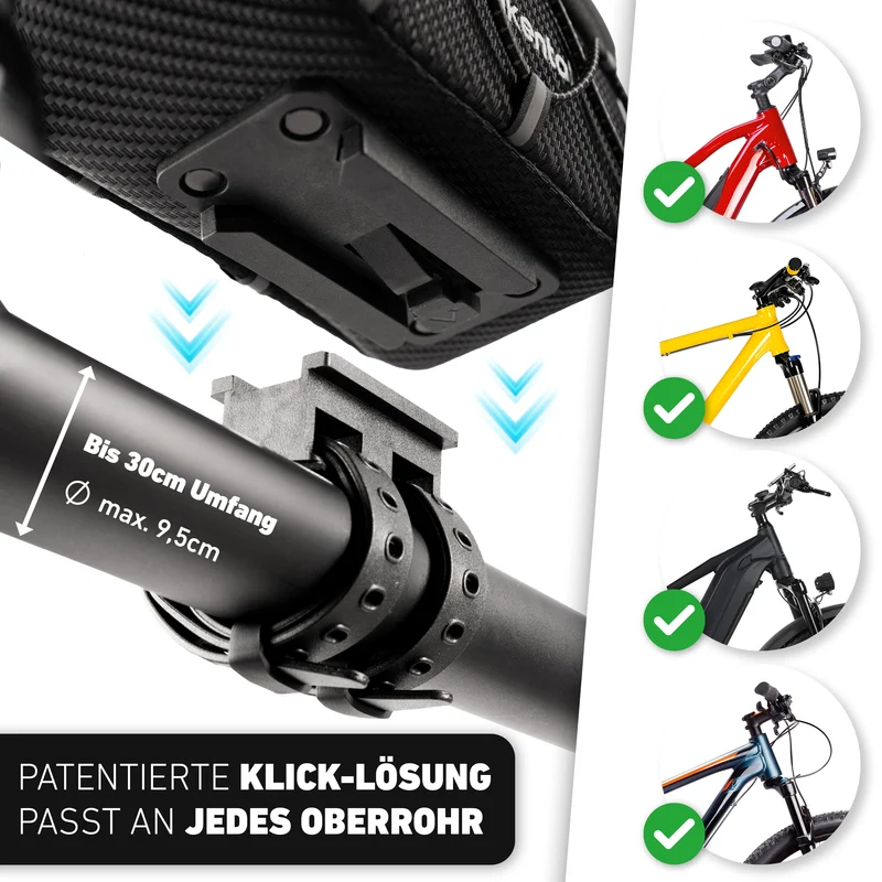 Frame Bag - sacoche pour tube supérieur avec adaptateur innovant