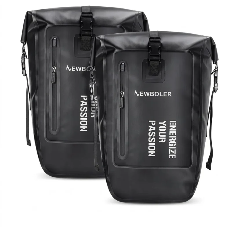 Sacoche double vélo porte-bagage imperméable 27L