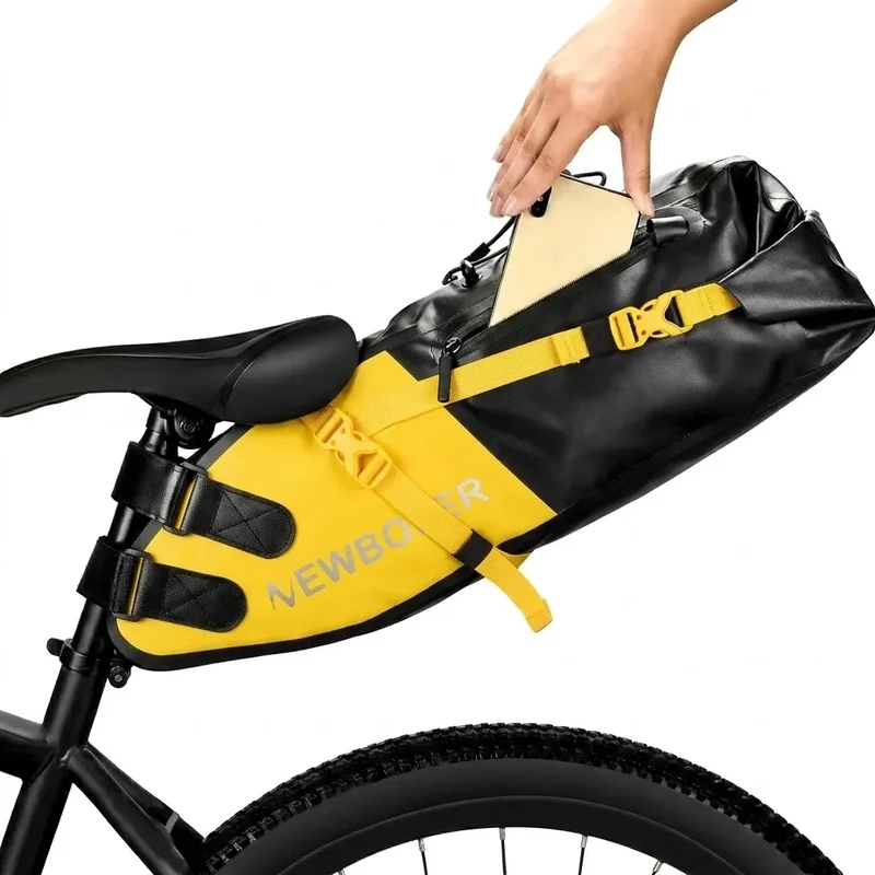 Sacoche de Selle Vélo Étanche 13L Jaune