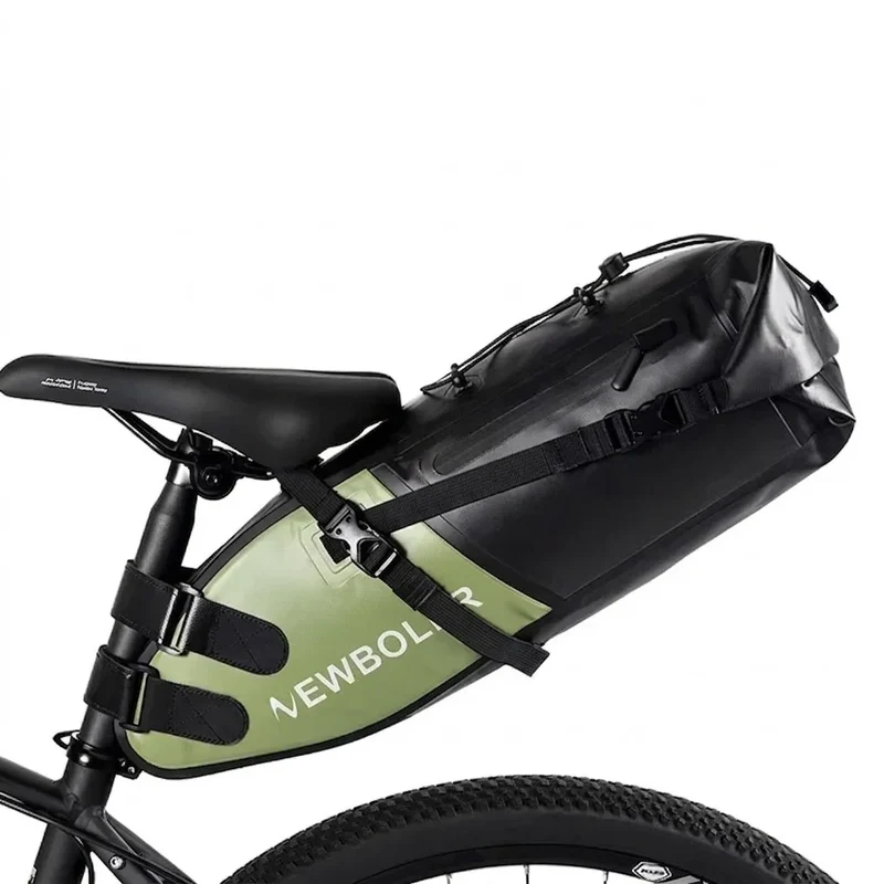 Sacoche de selle vélo étanche 13L verte