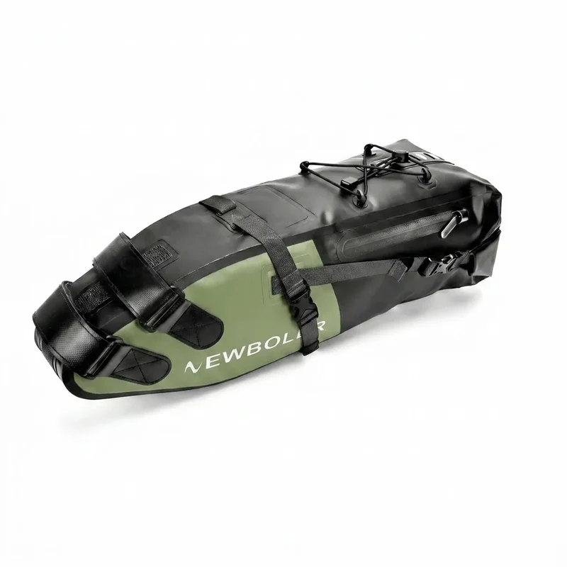 Sacoche de selle vélo étanche 13L verte