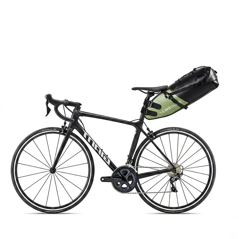 Sacoche de selle vélo étanche 13L verte