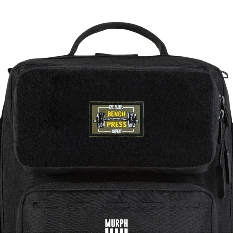 Patch Velcro Brodé - Eat Sleep Bench Press Repeat