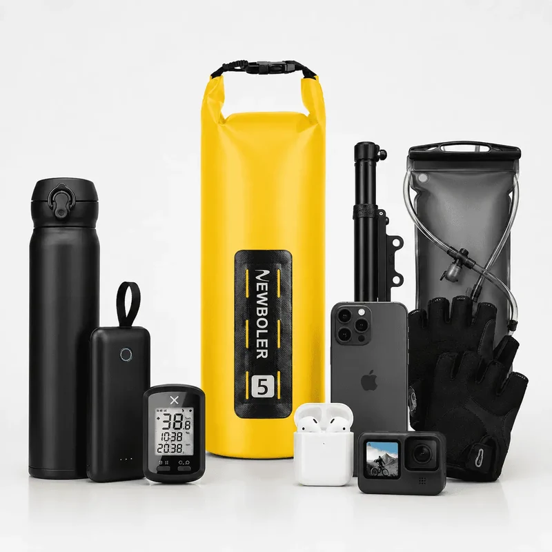 Sacoche de Fourche Vélo Bikepacking Étanche 2x5L
