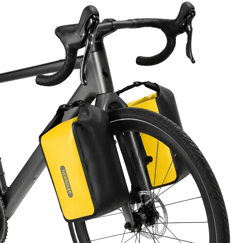 Sacoche de Fourche Bikepacking 2x10L Jaune