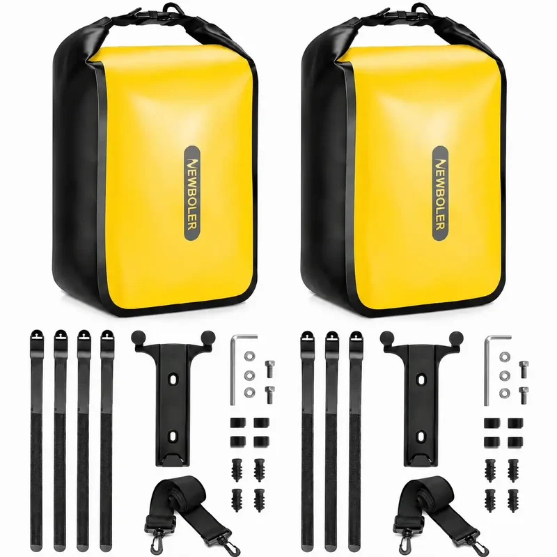 Sacoche de Fourche Bikepacking 2x10L Jaune