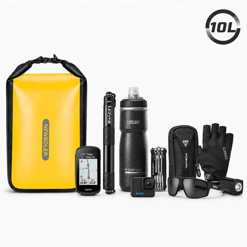 Sacoche de Fourche Bikepacking 2x10L Jaune