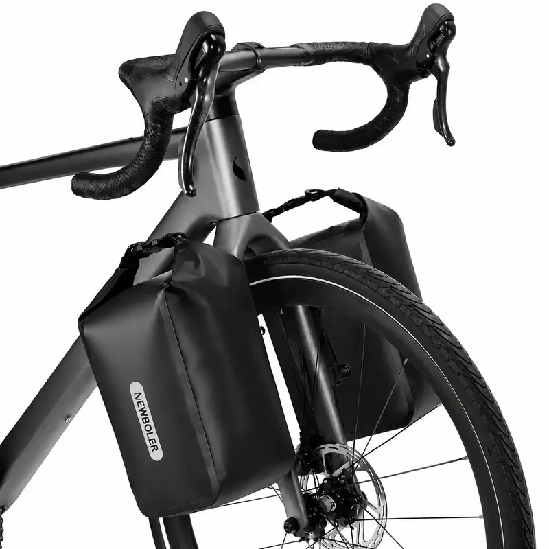 Sacoche de Fourche Bikepacking 2x10L Noir
