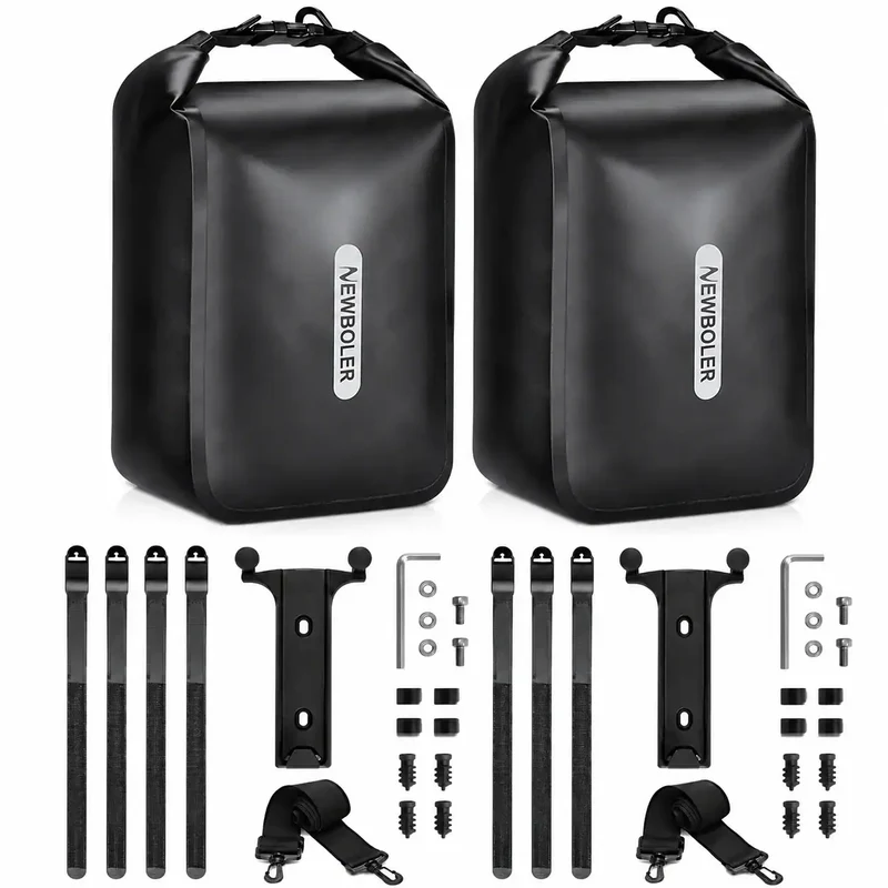 Sacoche de Fourche Bikepacking 2x10L Noir