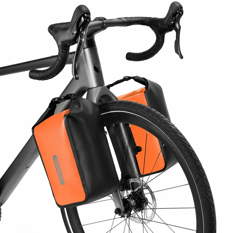 Sacoche de Fourche Bikepacking 2x10L Orange