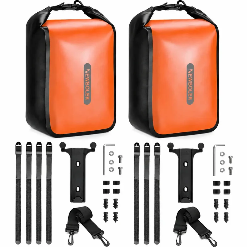 Sacoche de Fourche Bikepacking 2x10L Orange