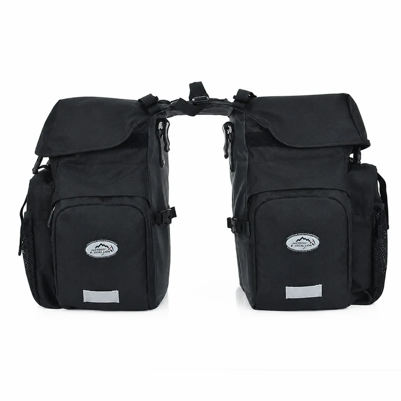 Sacoche Vélo Vintage Porte-Bagages Noir 50L