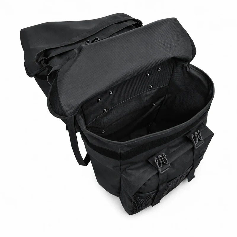 Sacoche Vélo Vintage Porte-Bagages Noir 50L
