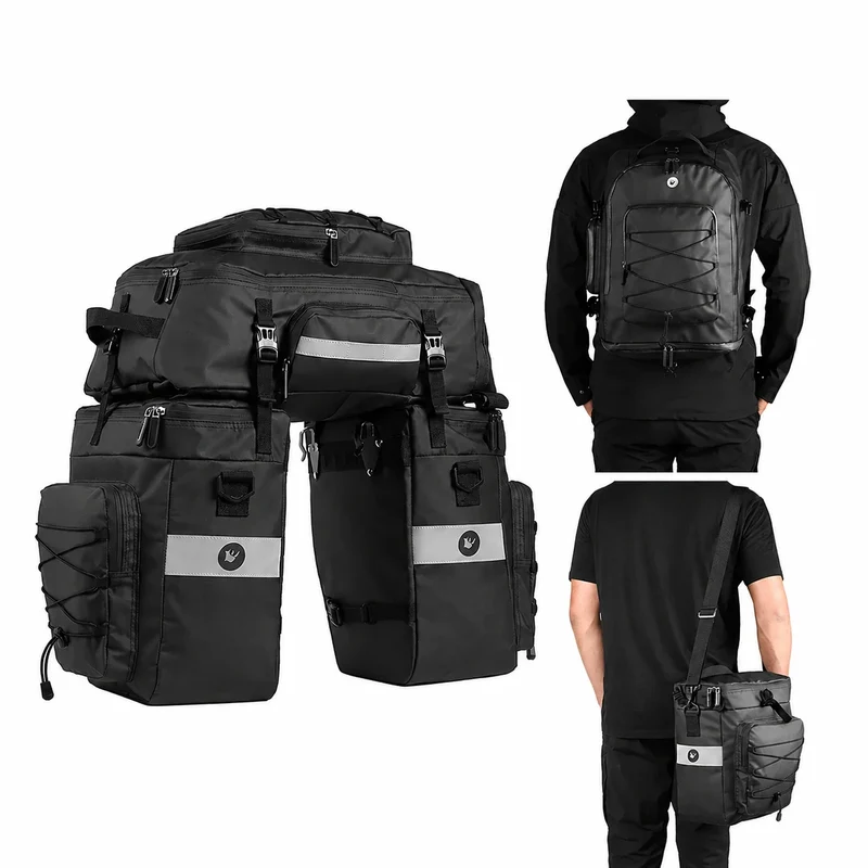 Sacoche Sac a Dos Vélo Porte-Bagages 75L